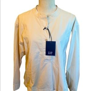 Gap NWT pullover jacket /shirt tan Sz large cotton‎ material long sleeve jacket